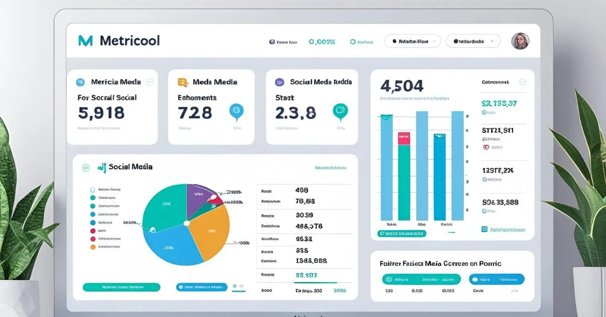 Panel de control de Metricool con estadísticas de redes sociales